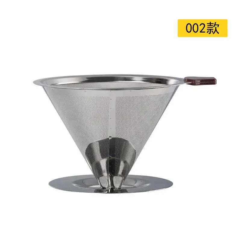 4 pack stainless steel double layer coffee filter funnel kitchen set