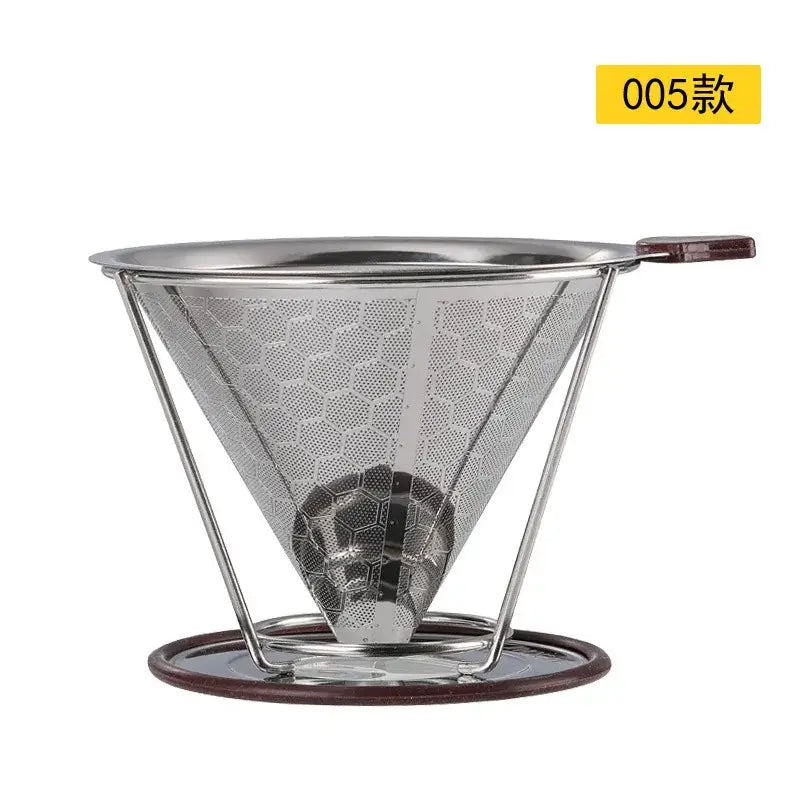 4 pack stainless steel double layer coffee filter funnel kitchen set