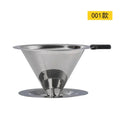 4 pack stainless steel double layer coffee filter funnel kitchen set