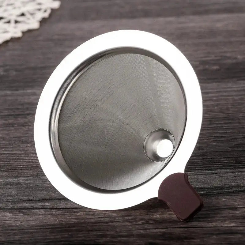 4 pack stainless steel double layer coffee filter funnel kitchen set