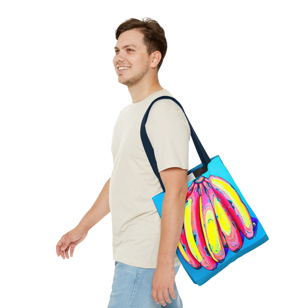 Premium Neon Fat Bananas Tote Bag, Original Artist Design, Reusable Shopping Tote, Eco-Friendly