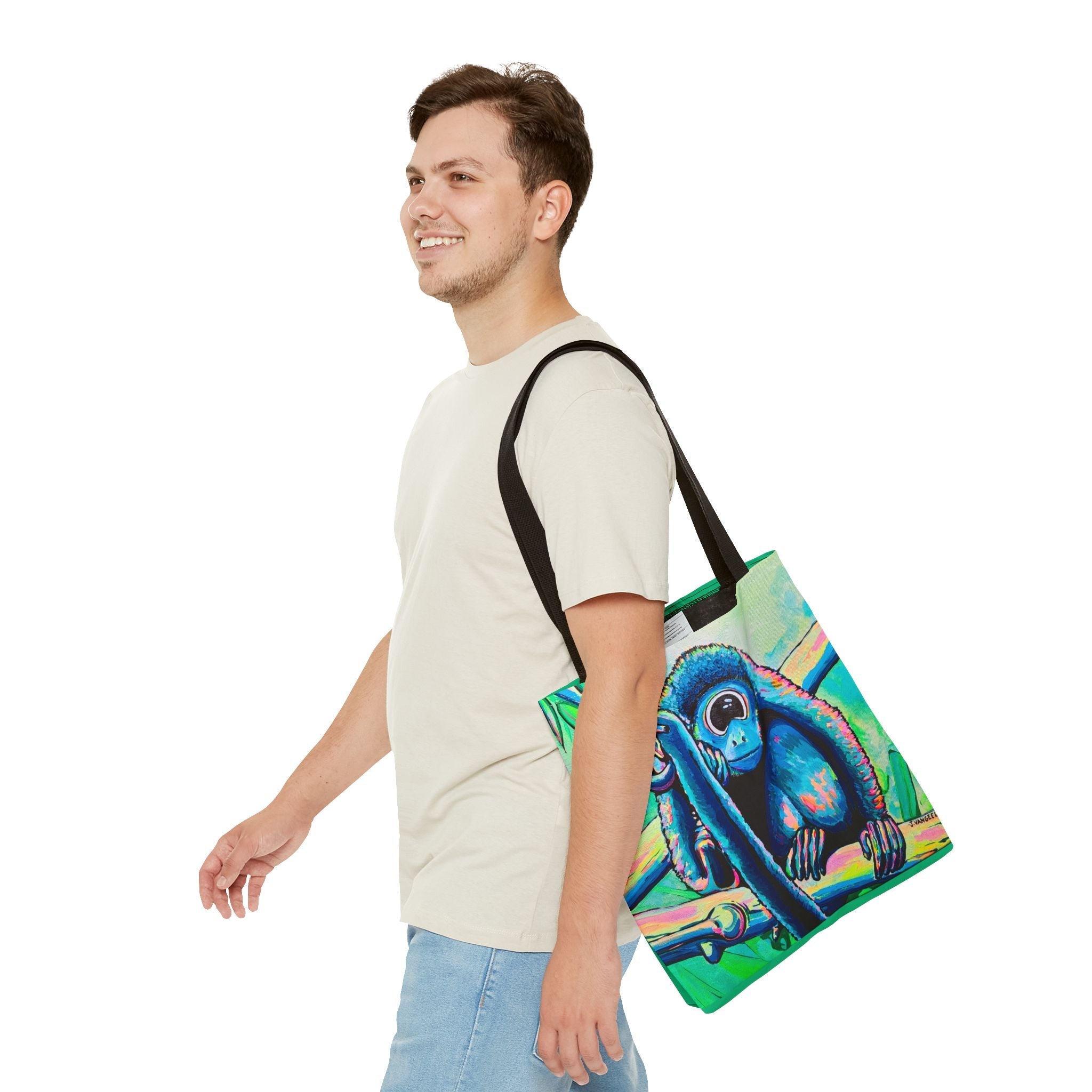 Premium Cyclops Monkey Tote Bag, Original Artist Design, Reusable Shopping Tote, Eco-Friendly