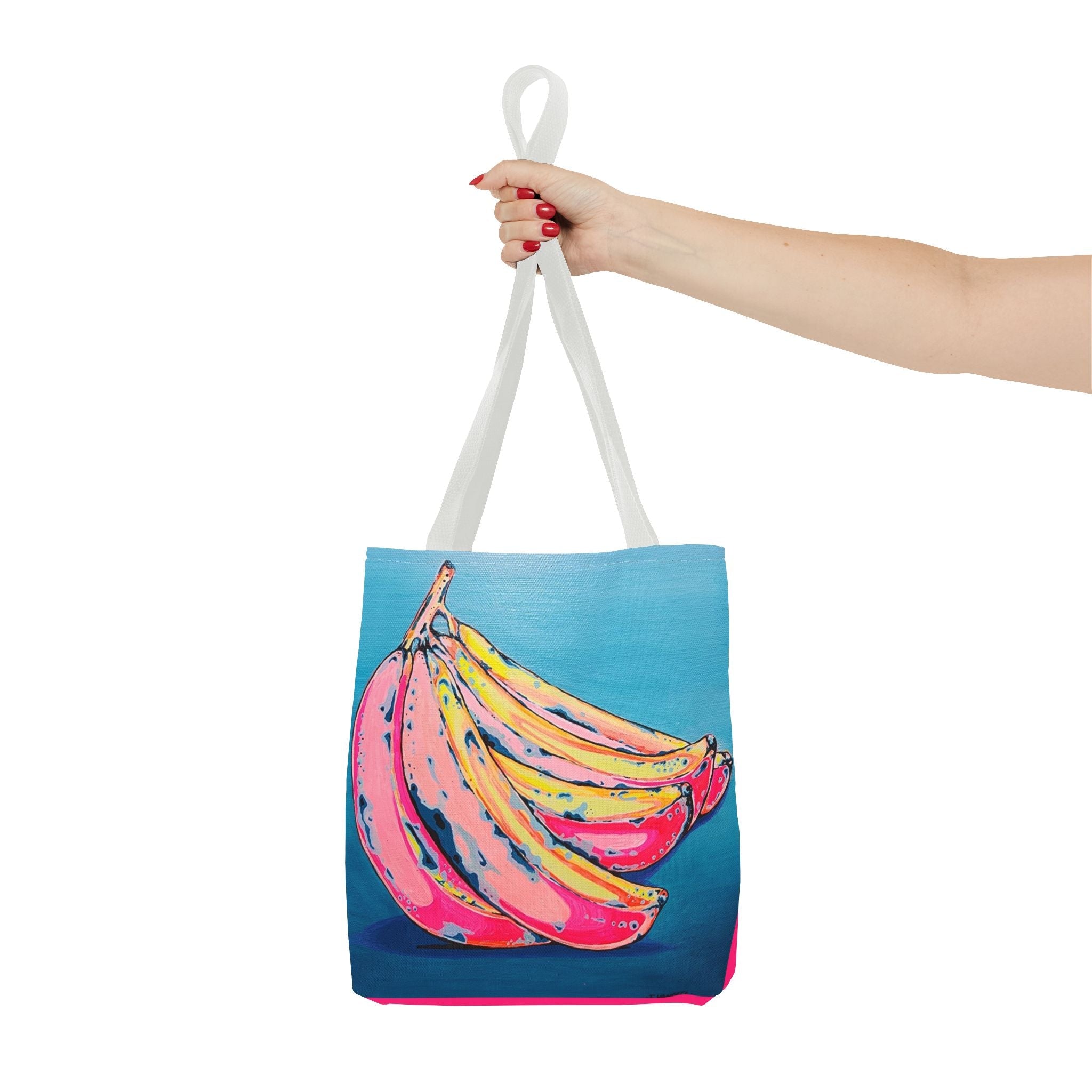 Premium Neon Bananas Tote Bag, Original Artist Design, Reusable Shopping Tote, Eco-Friendly