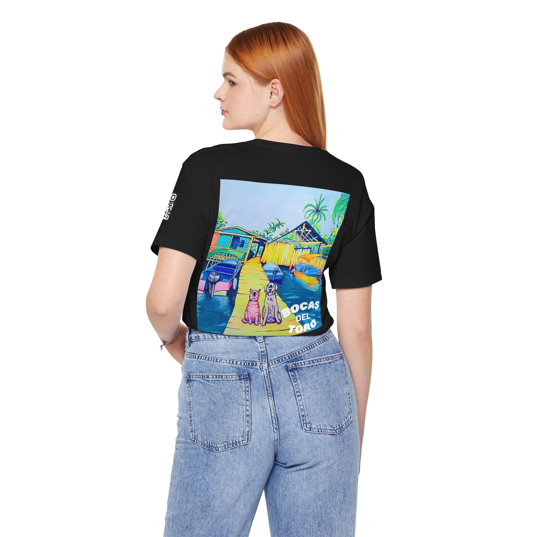 Unisex Cyclops Cat and Dog in Bocas Tee