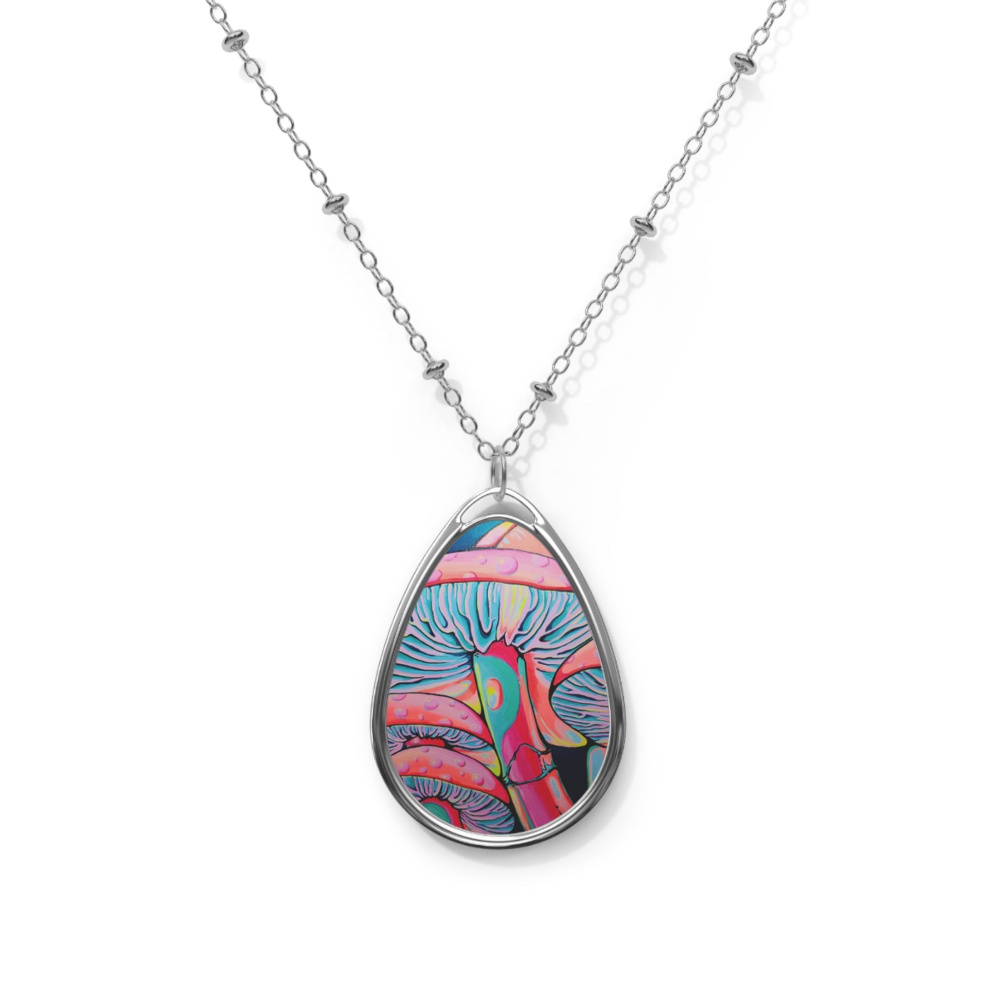 Trippy Mushrooms Necklace