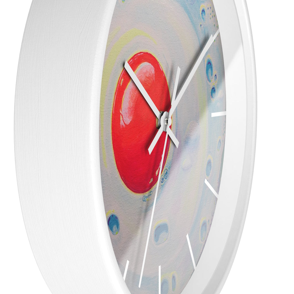 Neon Fried Egg Pop Art Wall Clock