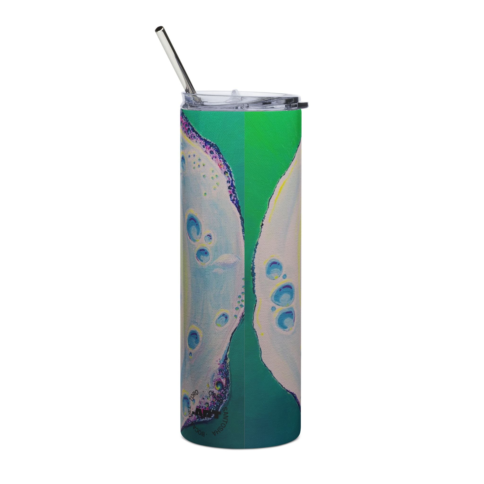 Neon Fried Egg Stainless Steel Tumbler, 20oz | Fun Travel Mug, Eco-Friendly