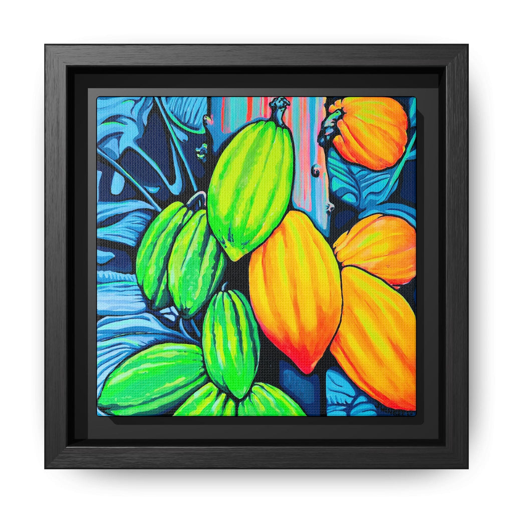 Framed Neon Cacao Canvas Print