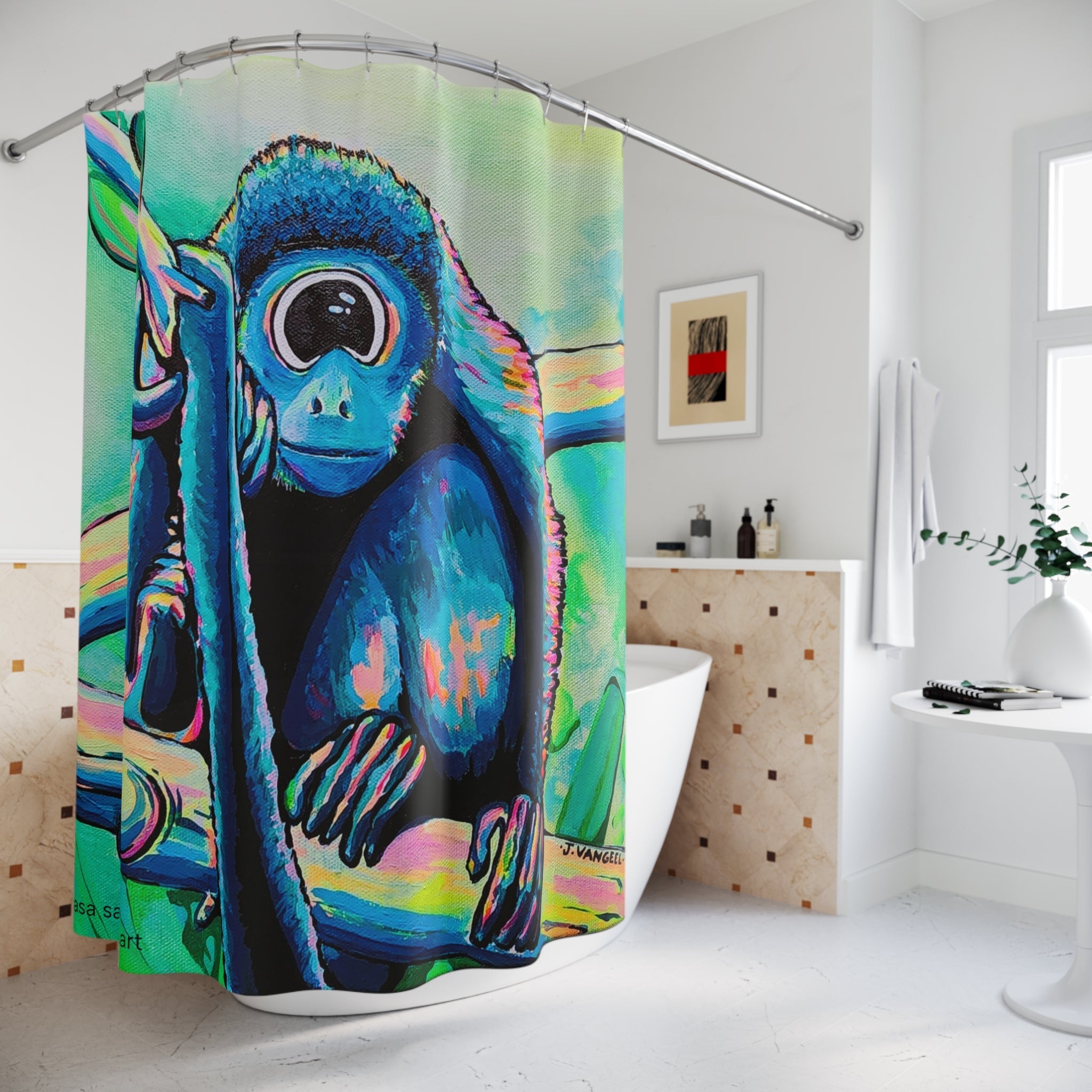 Cyclops Monkey Pop Art Shower Curtain
