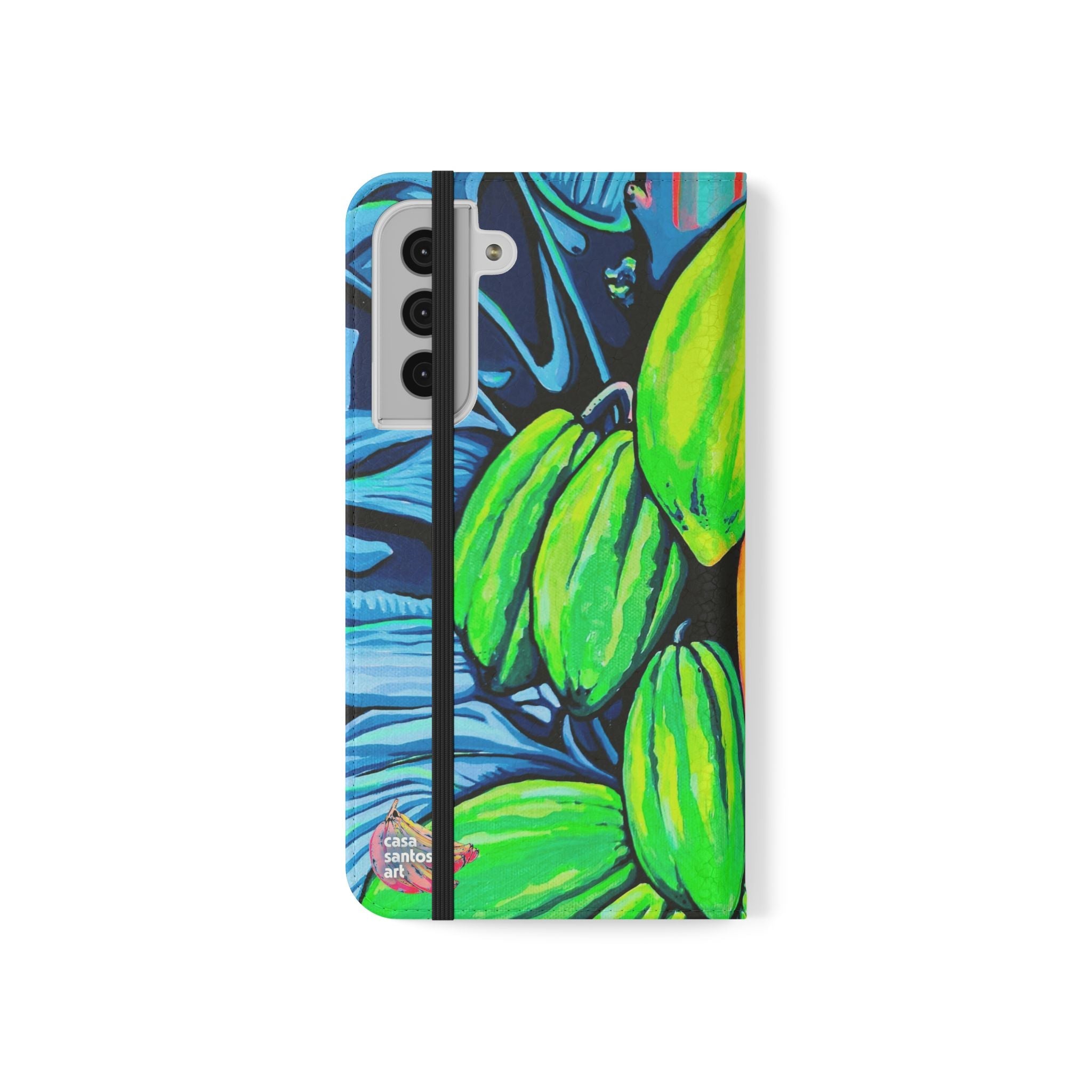 Neon Cacao Flip Phone Case – Wallet Cover with Card Slots
