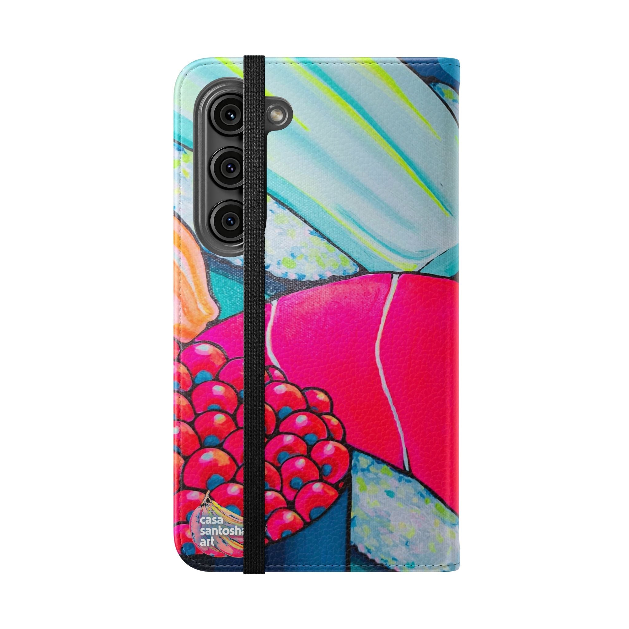 Neon Sushi Flip Phone Case – Wallet Cover with Card Slots