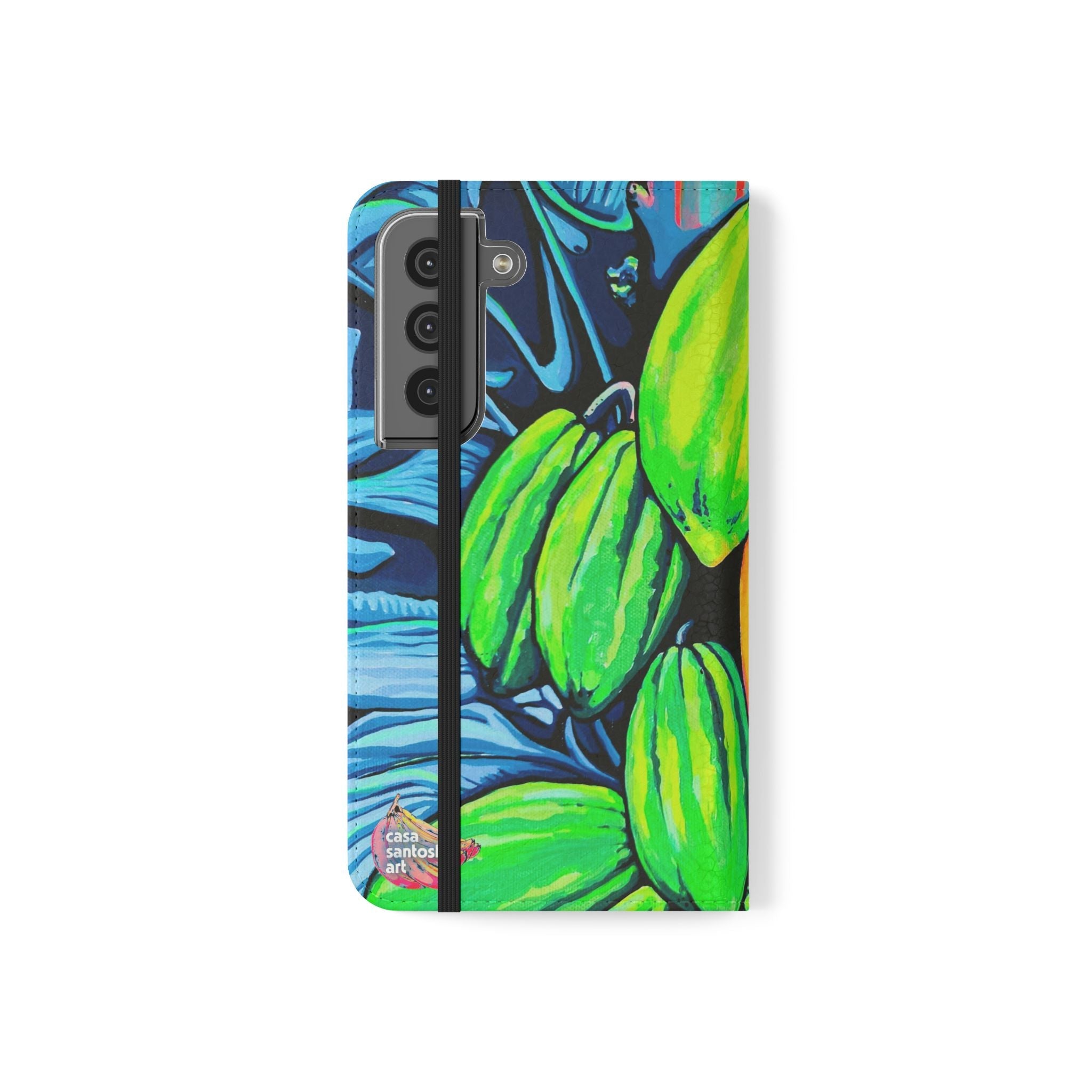 Neon Cacao Flip Phone Case – Wallet Cover with Card Slots