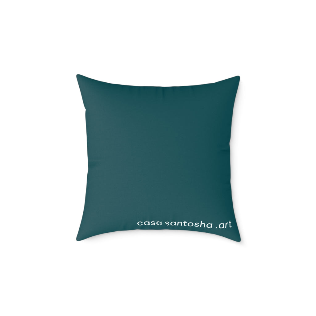 Neon Fried Egg Art Canvas Decorative Pillow