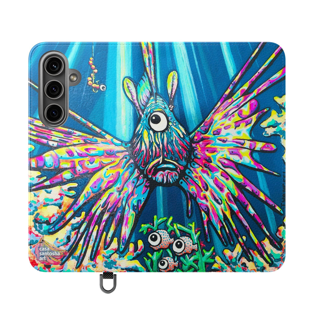 Cyclops Lionfish Flip Phone Case – Wallet Cover with Card Slots