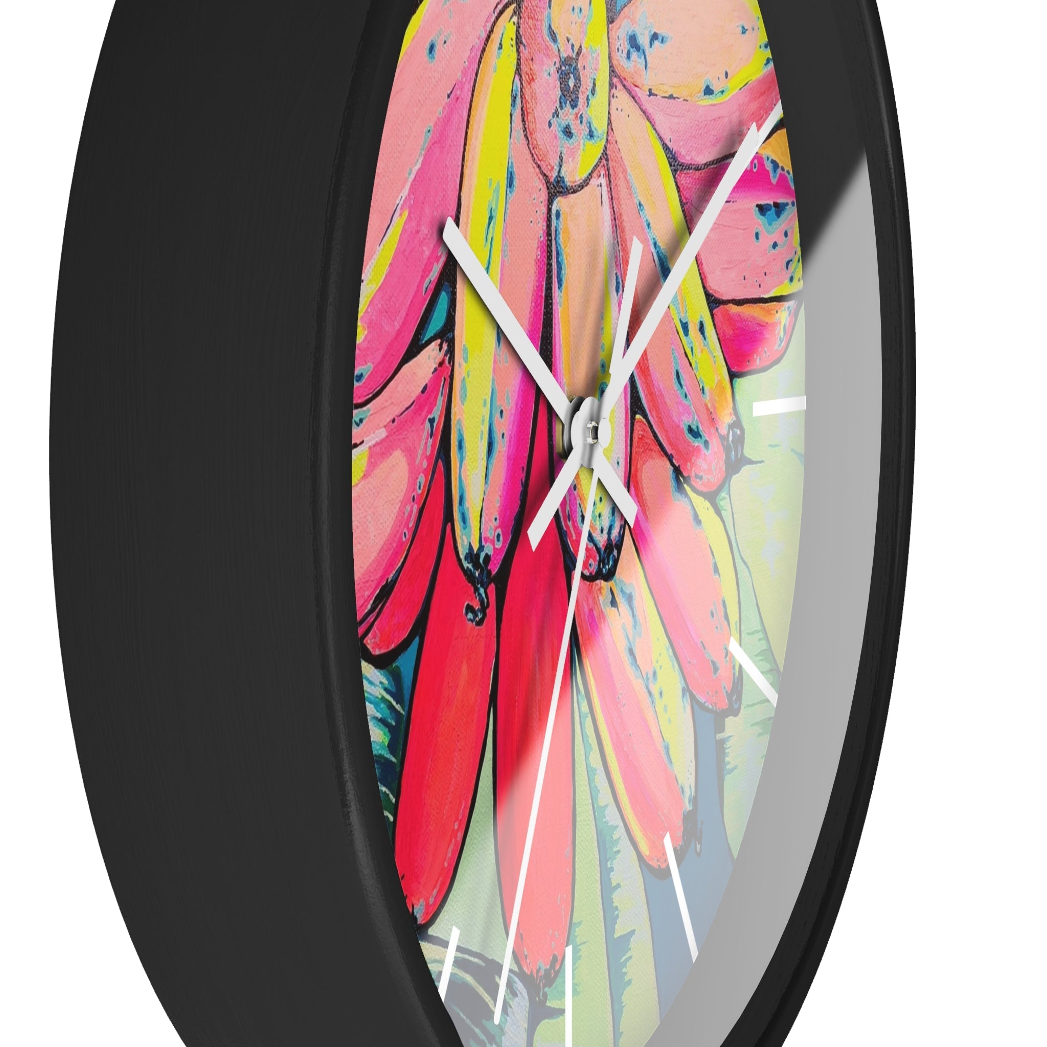 Neon Primitivo Bananas Pop Art Wall Clock