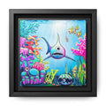 Framed Cyclops Shark Canvas Print