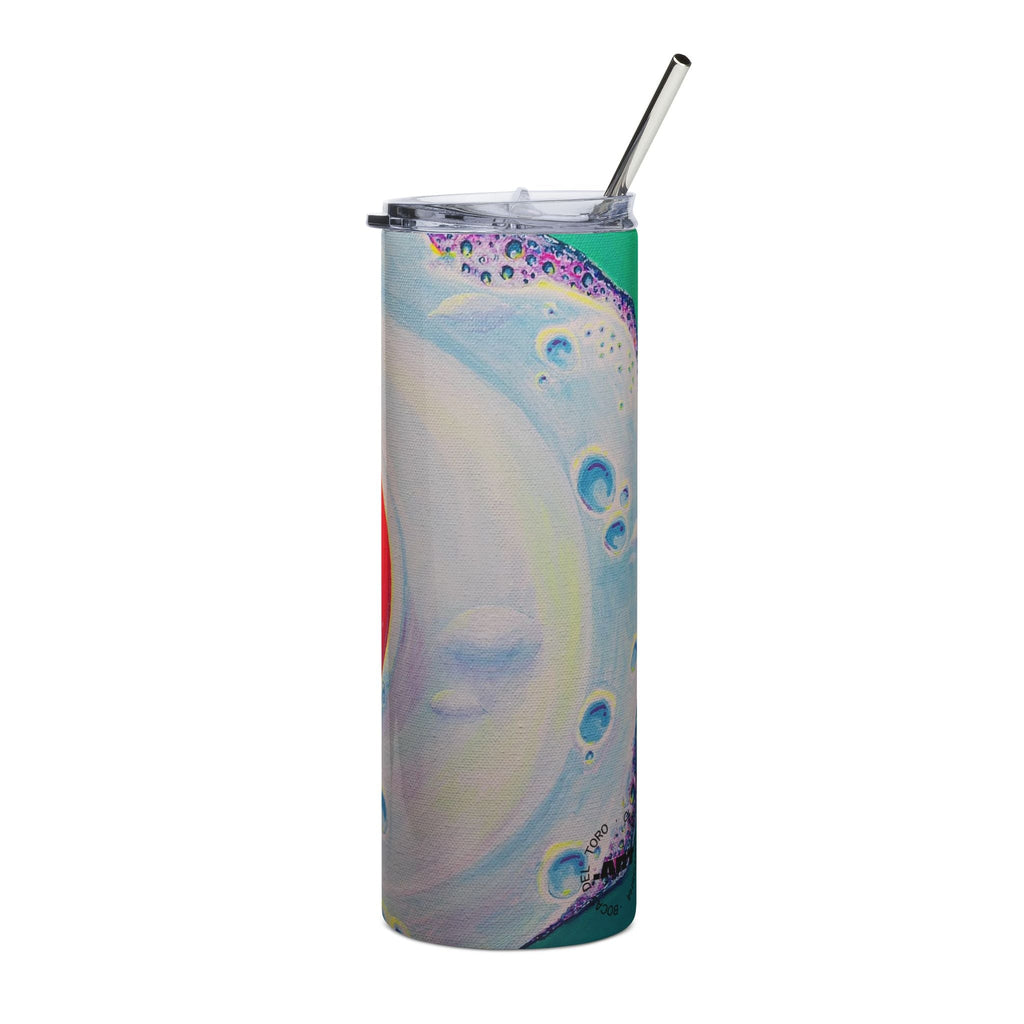 Neon Fried Egg Stainless Steel Tumbler, 20oz | Fun Travel Mug, Eco-Friendly