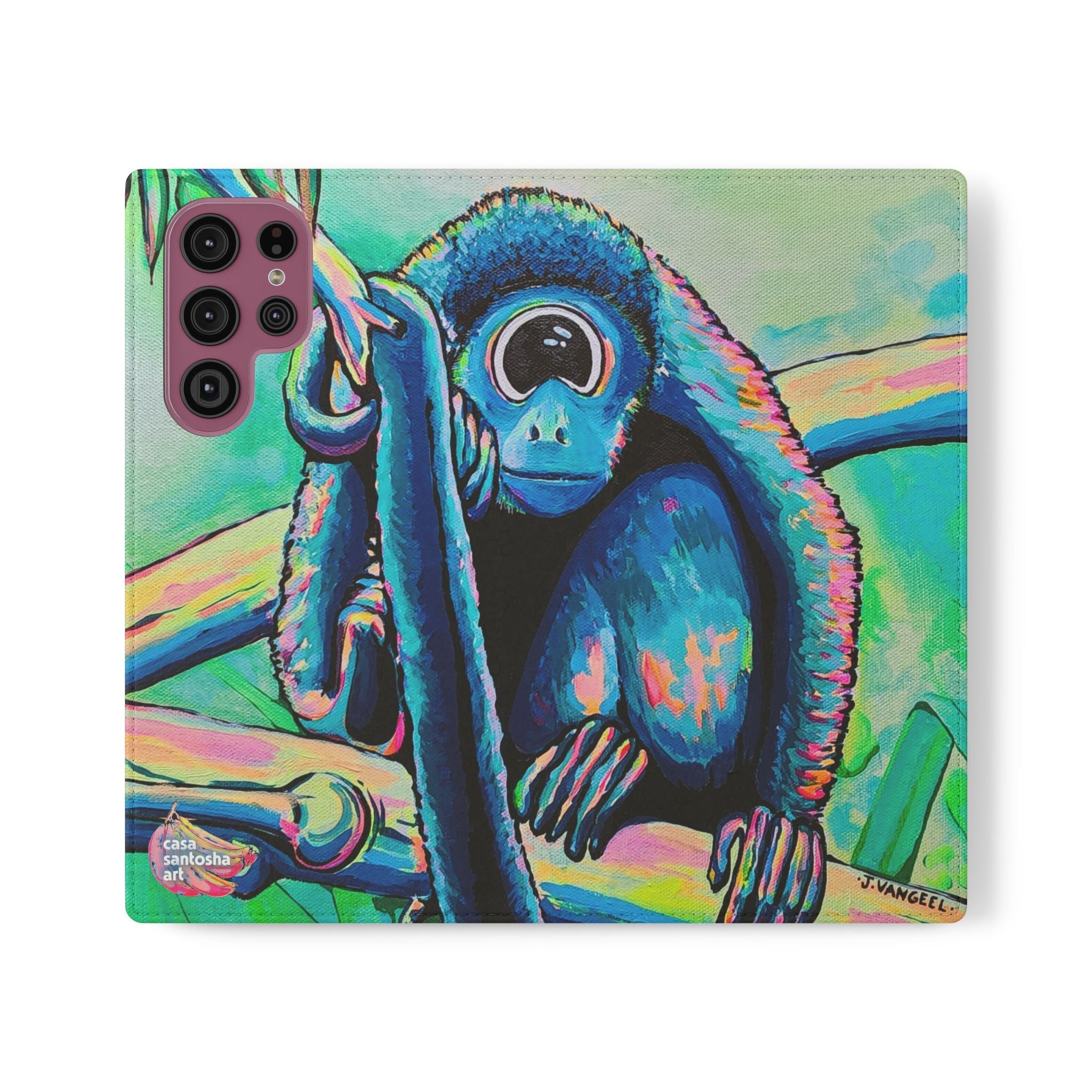 Cyclops Monkey Flip Phone Case – Wallet Cover with Card Slots
