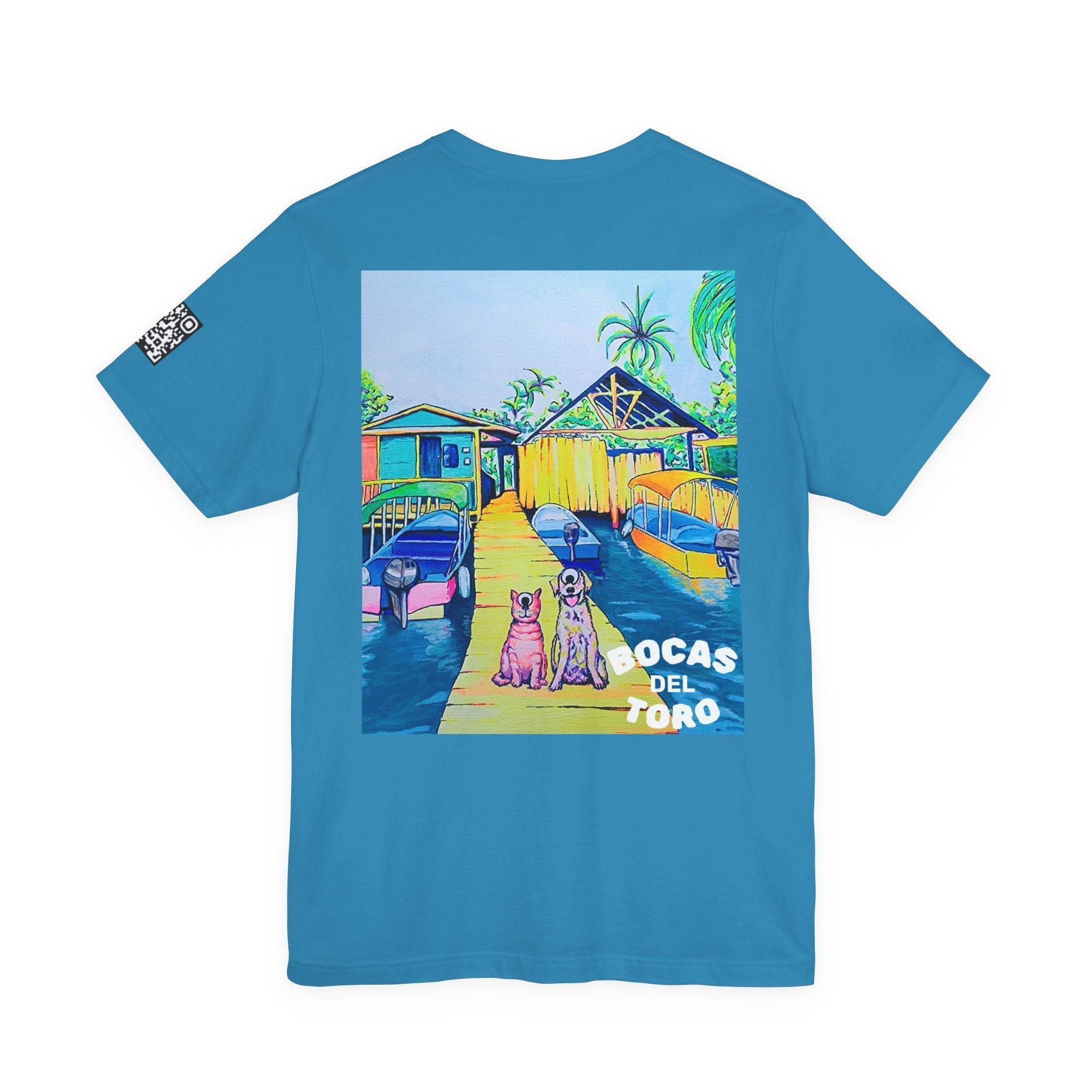 Unisex Cyclops Cat and Dog in Bocas Tee