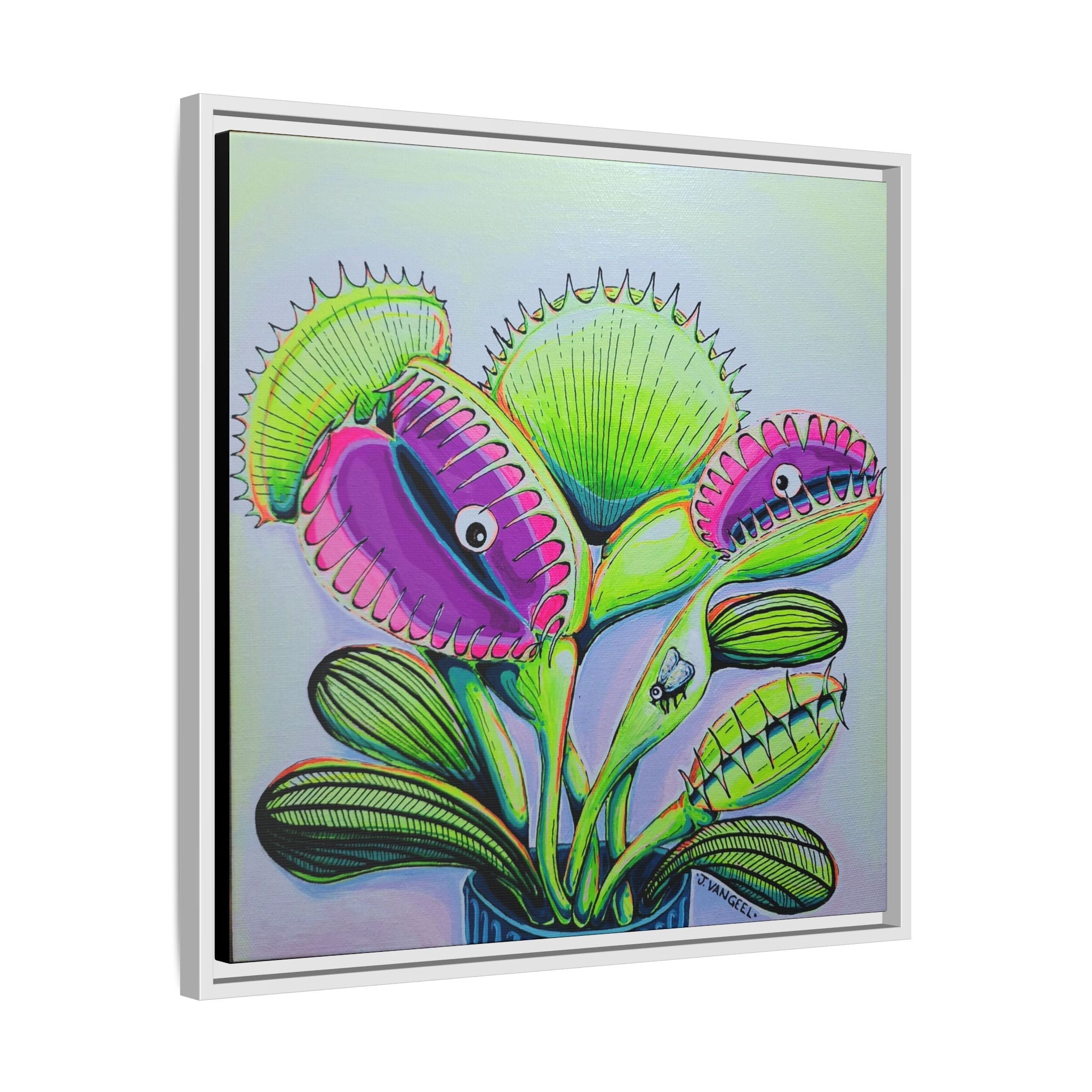 Framed Cyclops Venus Fly Trap Canvas Print