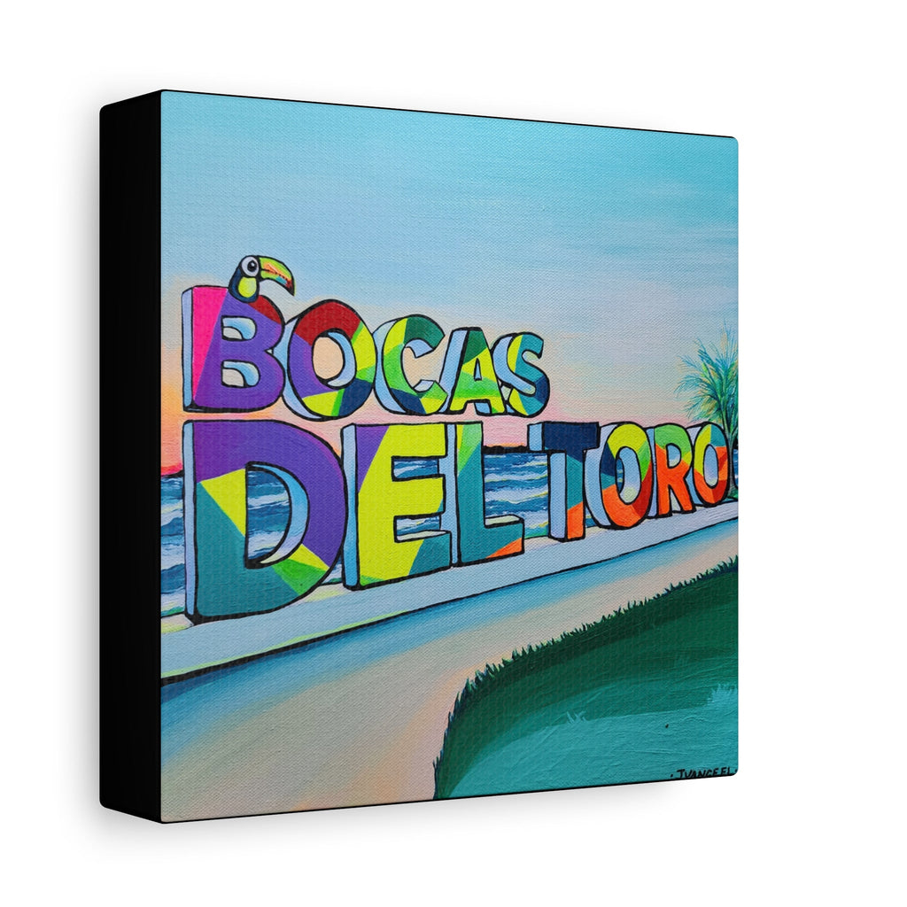 Bocas Del Toro Sign Canvas Print, Original Artist Design, Home Decor Wall Art