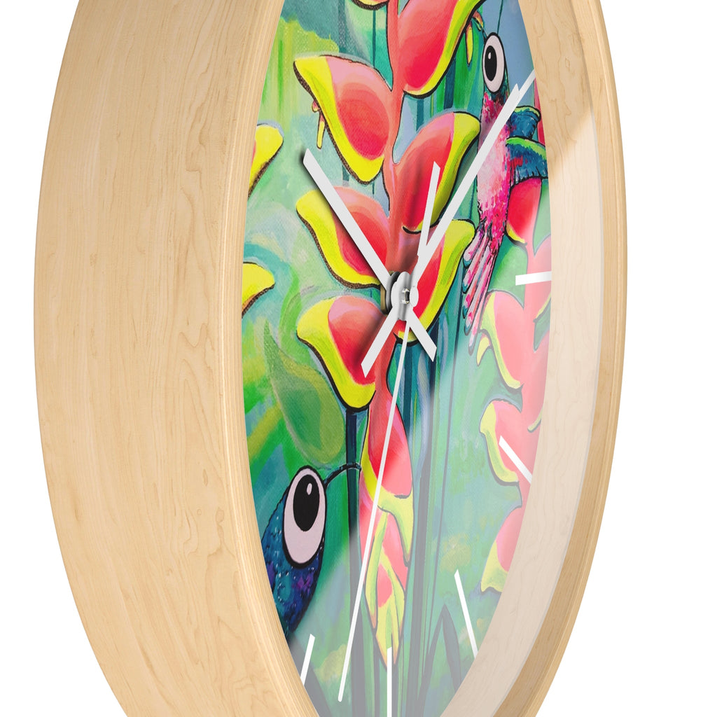 Cyclops Hummingbirds Pop Art Wall Clock