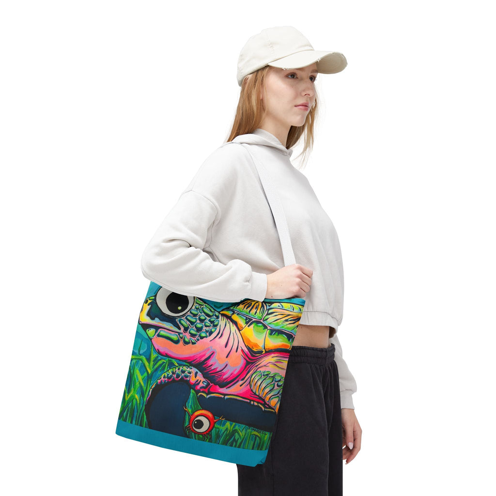 Premium Cyclops Turtle Tote Bag, Original Artist Design, Reusable Shopping Tote,  Eco-Friendly