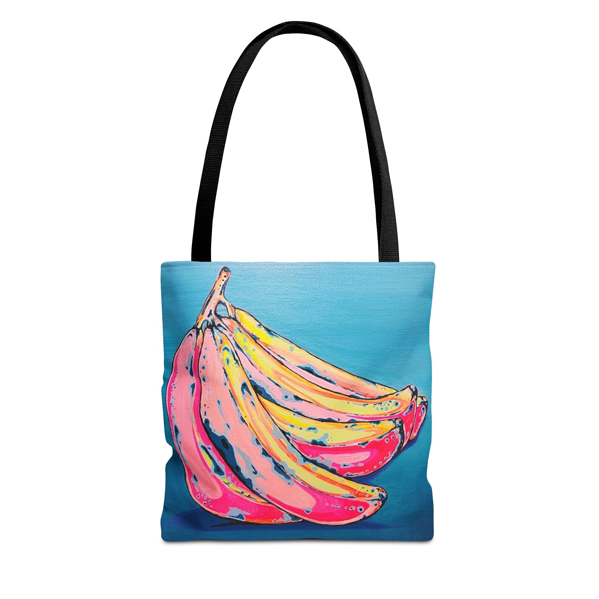 Premium Neon Bananas Tote Bag, Original Artist Design, Reusable Shopping Tote, Eco-Friendly