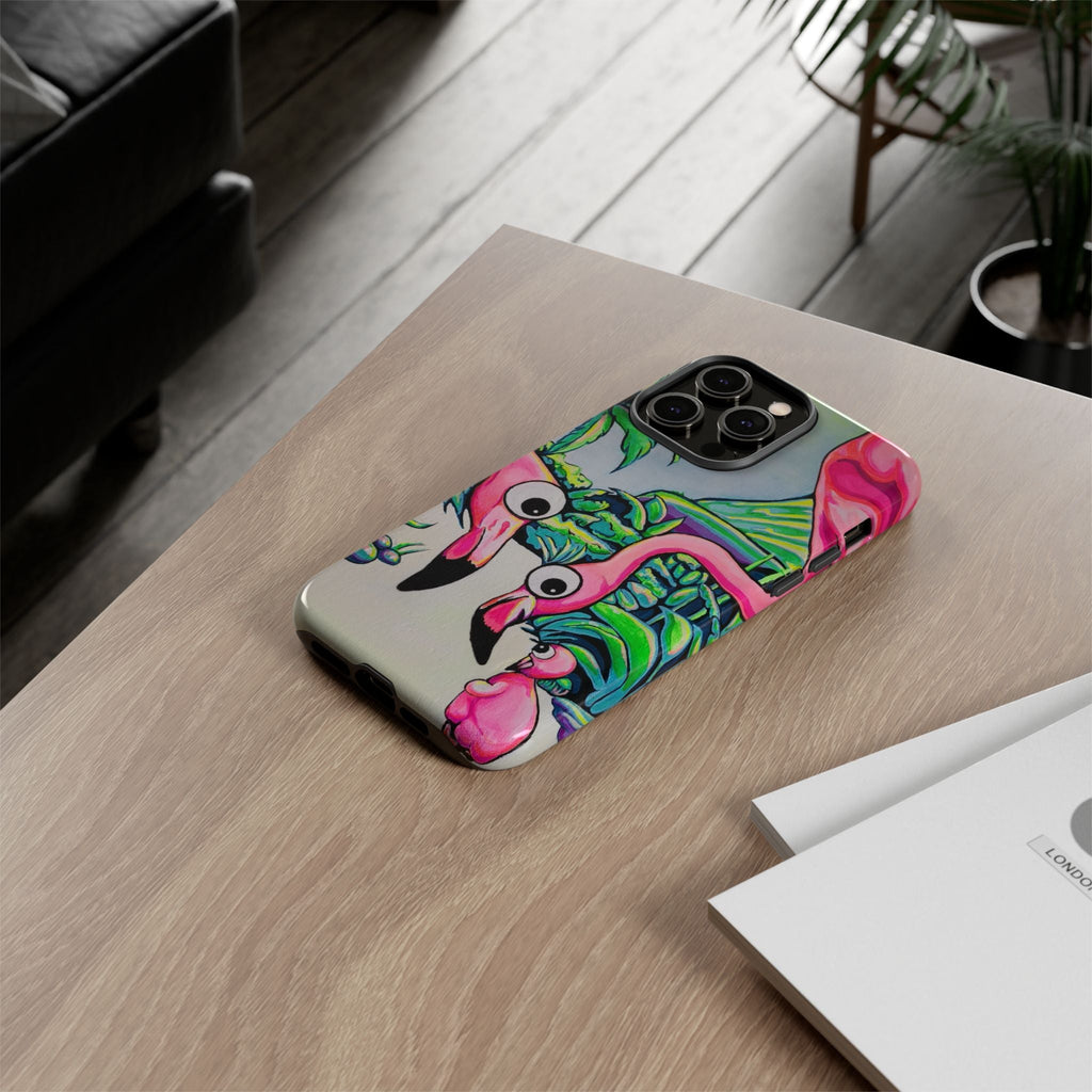 Cyclops Flamingo Family Tough Phone Case