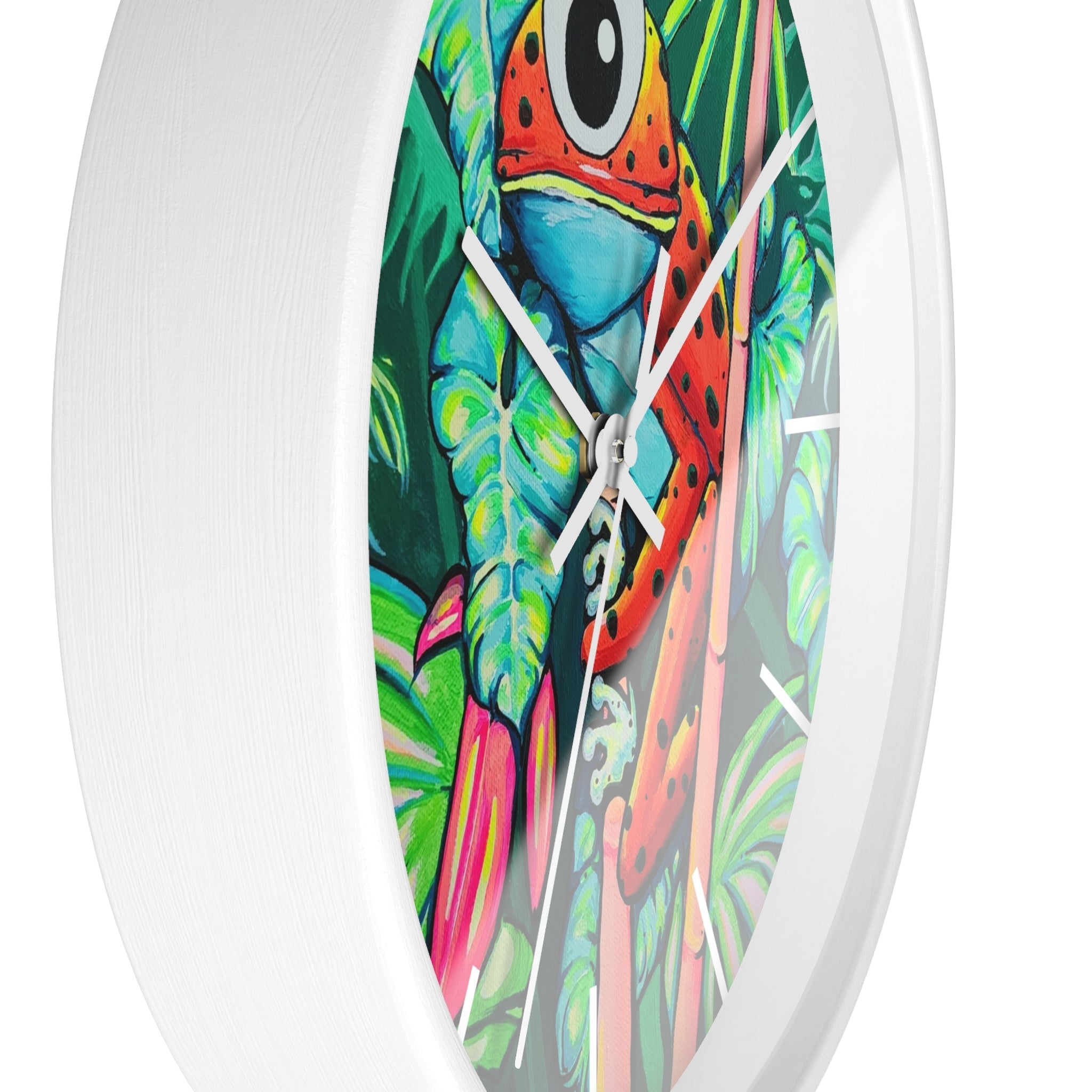 Cyclops Red Frog Pop Art Wall Clock
