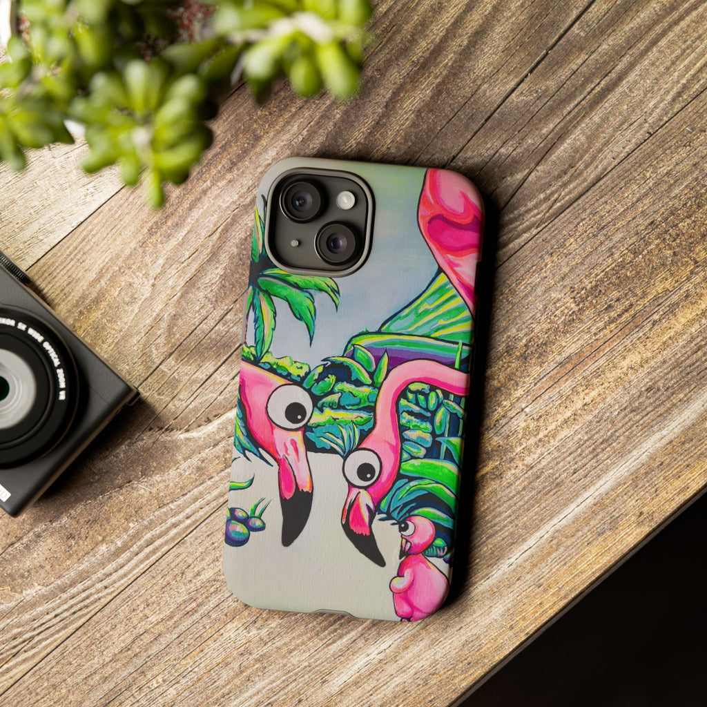 Cyclops Flamingo Family Tough Phone Case