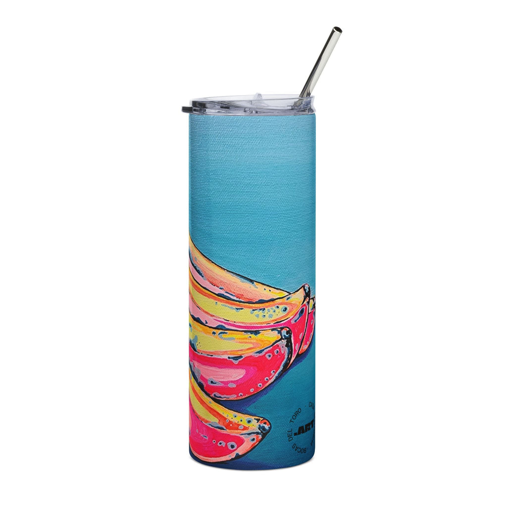 Neon Bananas Stainless Steel Tumbler, 20oz | Fun Travel Mug, Eco-Friendly