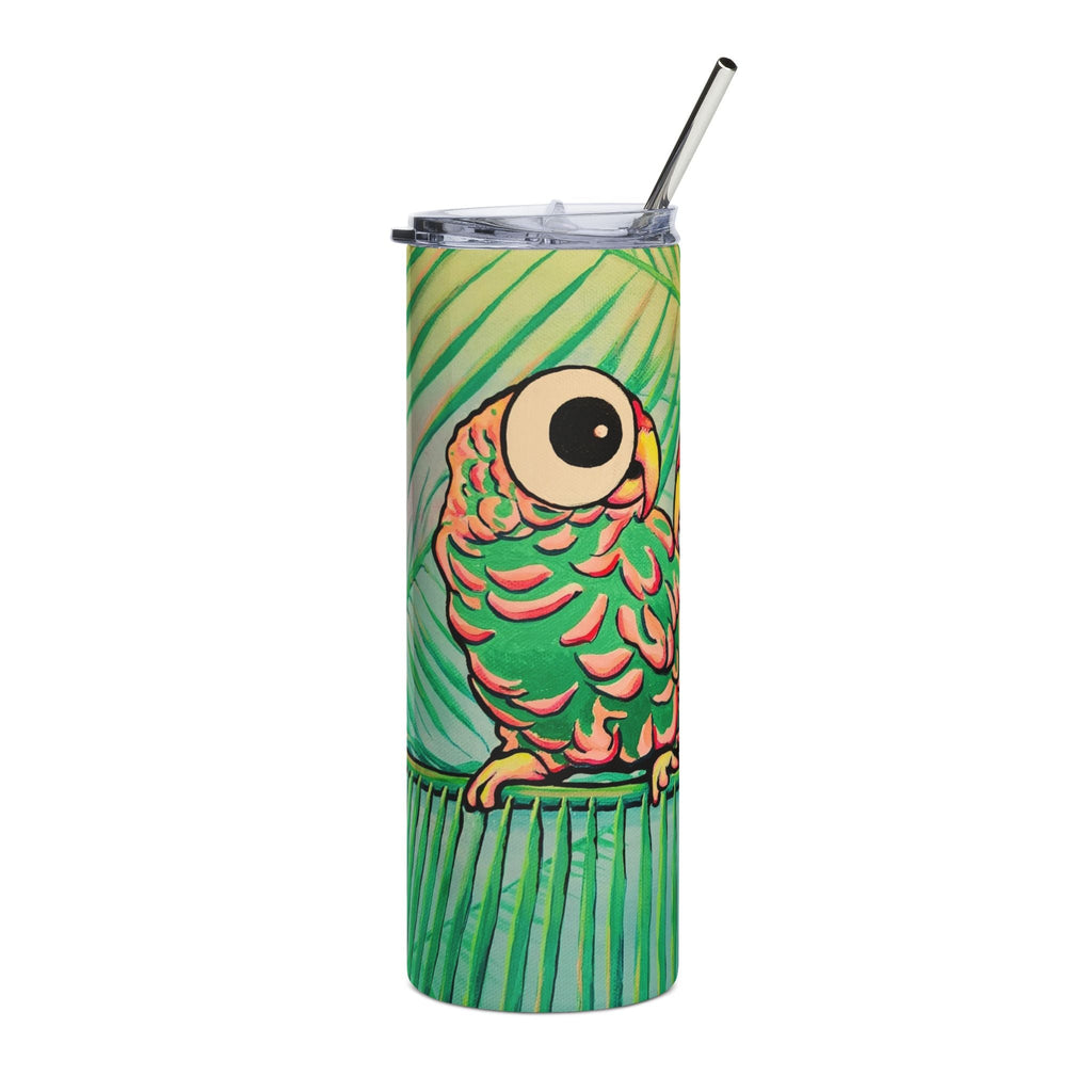 Chatty Cyclops Parrots Stainless Steel Tumbler, 20oz | Fun Travel Mug, Eco-Friendly