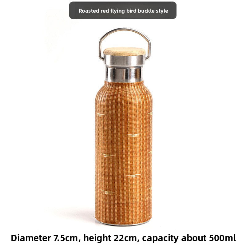 Bamboo Insulated Thermos Cup