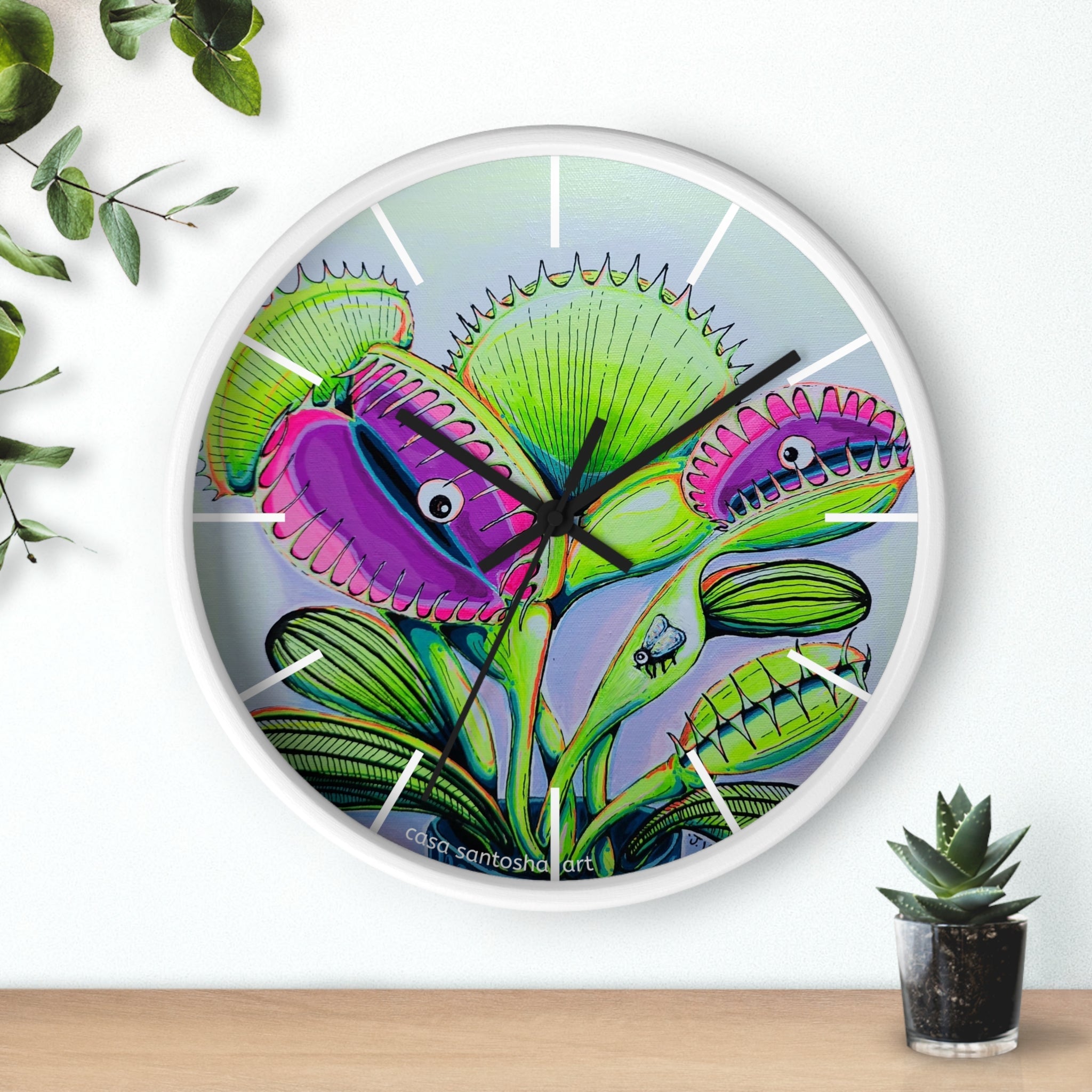 Cyclops Venus Fly Trap Pop Art Wall Clock