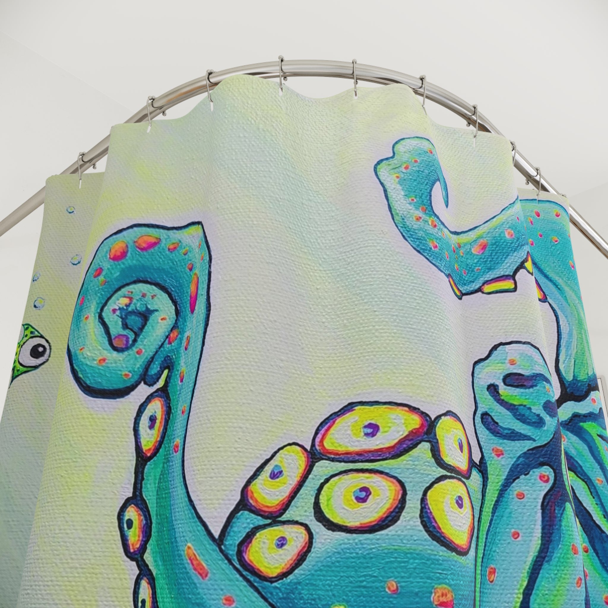 Cyclops Octopus Pop Art Shower Curtain