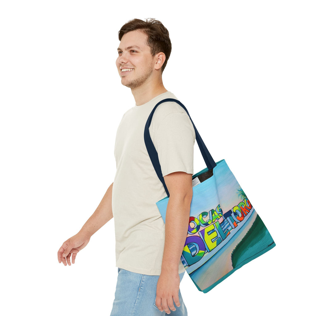 Premium Bocas Del Toro Sign Tote Bag, Original Artist Design, Reusable Shopping Tote,  Eco-Friendly
