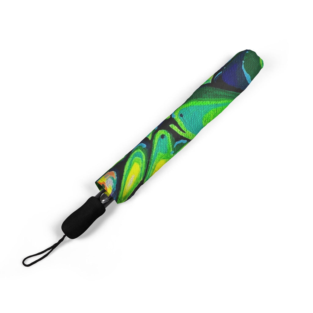 Neon Pineapple Umbrella - Foldable & Stylish Rain Gear