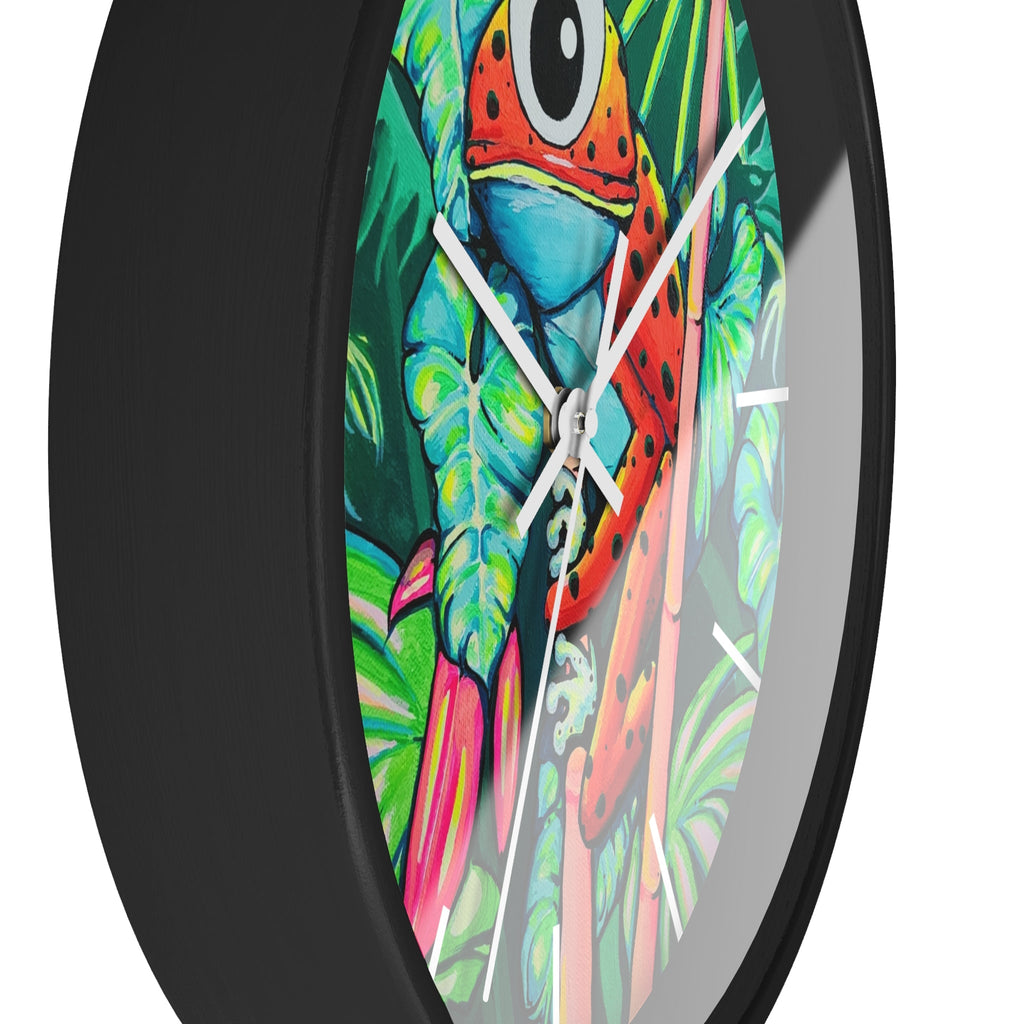 Cyclops Red Frog Pop Art Wall Clock