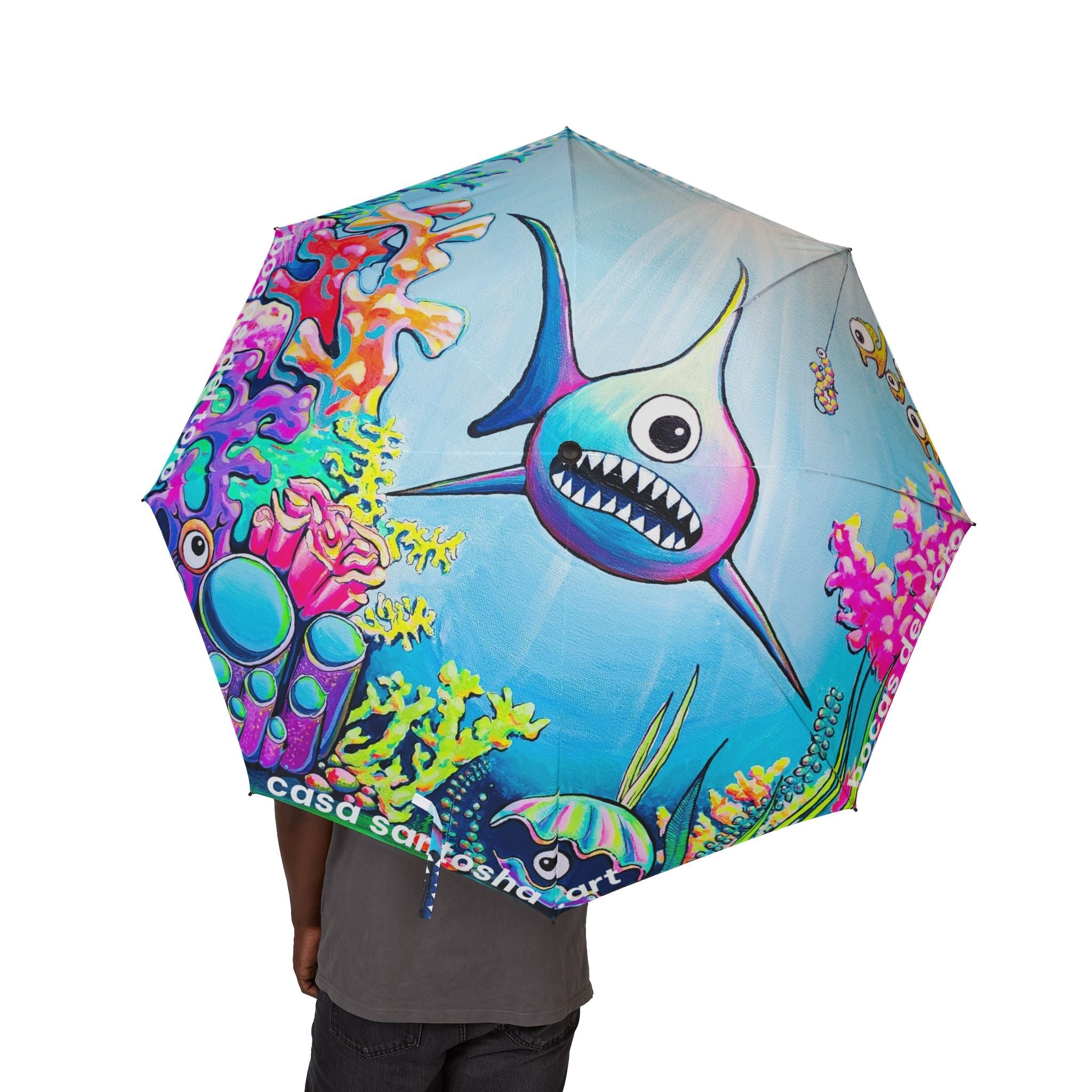 Cyclops Shark Umbrella - Foldable & Stylish Rain Gear