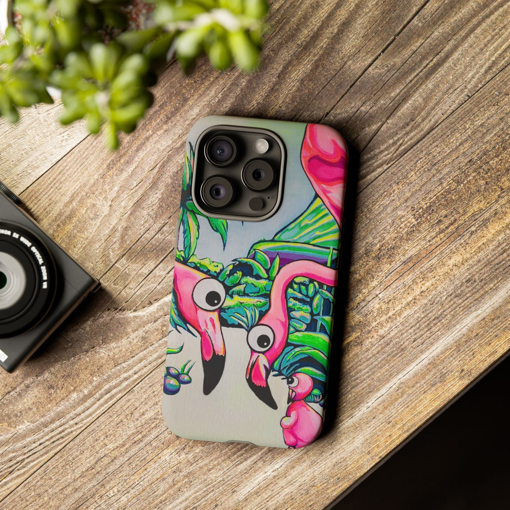 Cyclops Flamingo Family Tough Phone Case