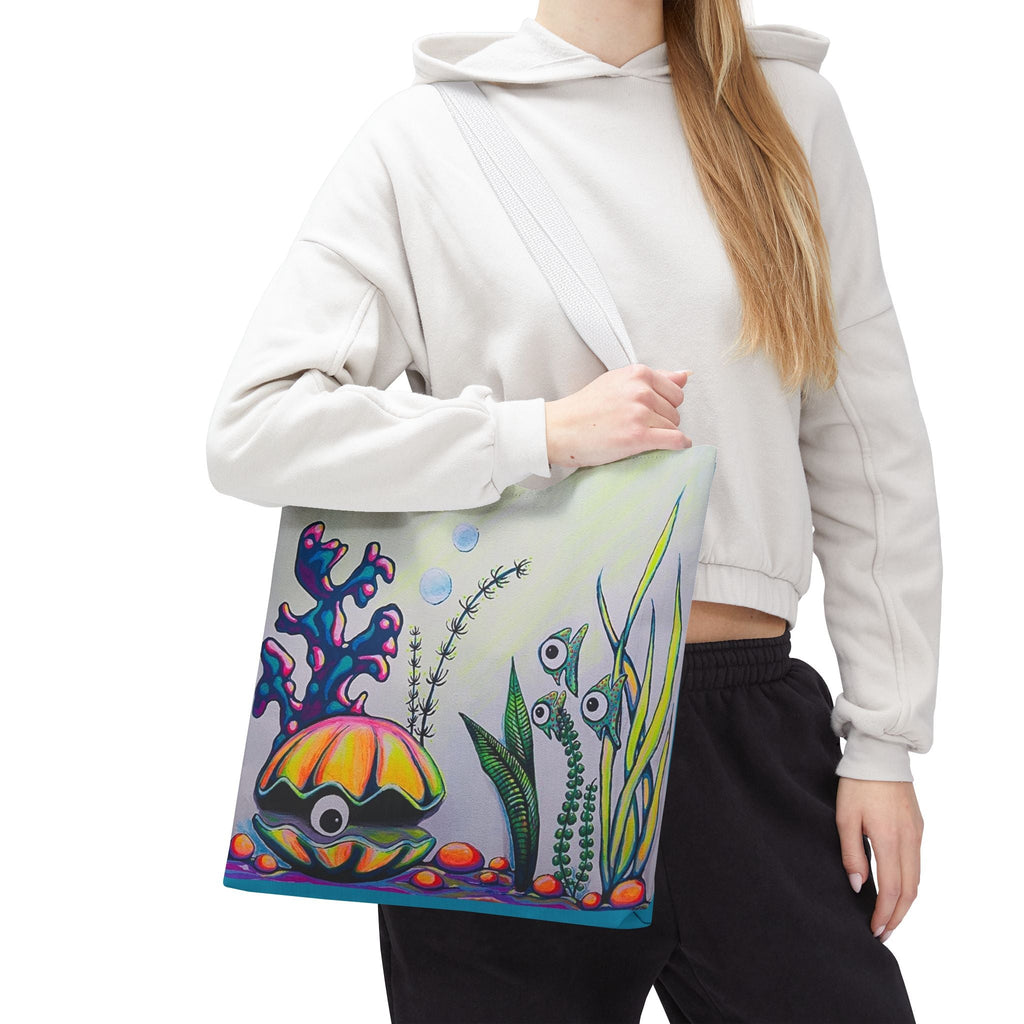 Premium Cyclops Clam Tote Bag, Original Artist Design, Reusable Shopping Tote,  Eco-Friendly