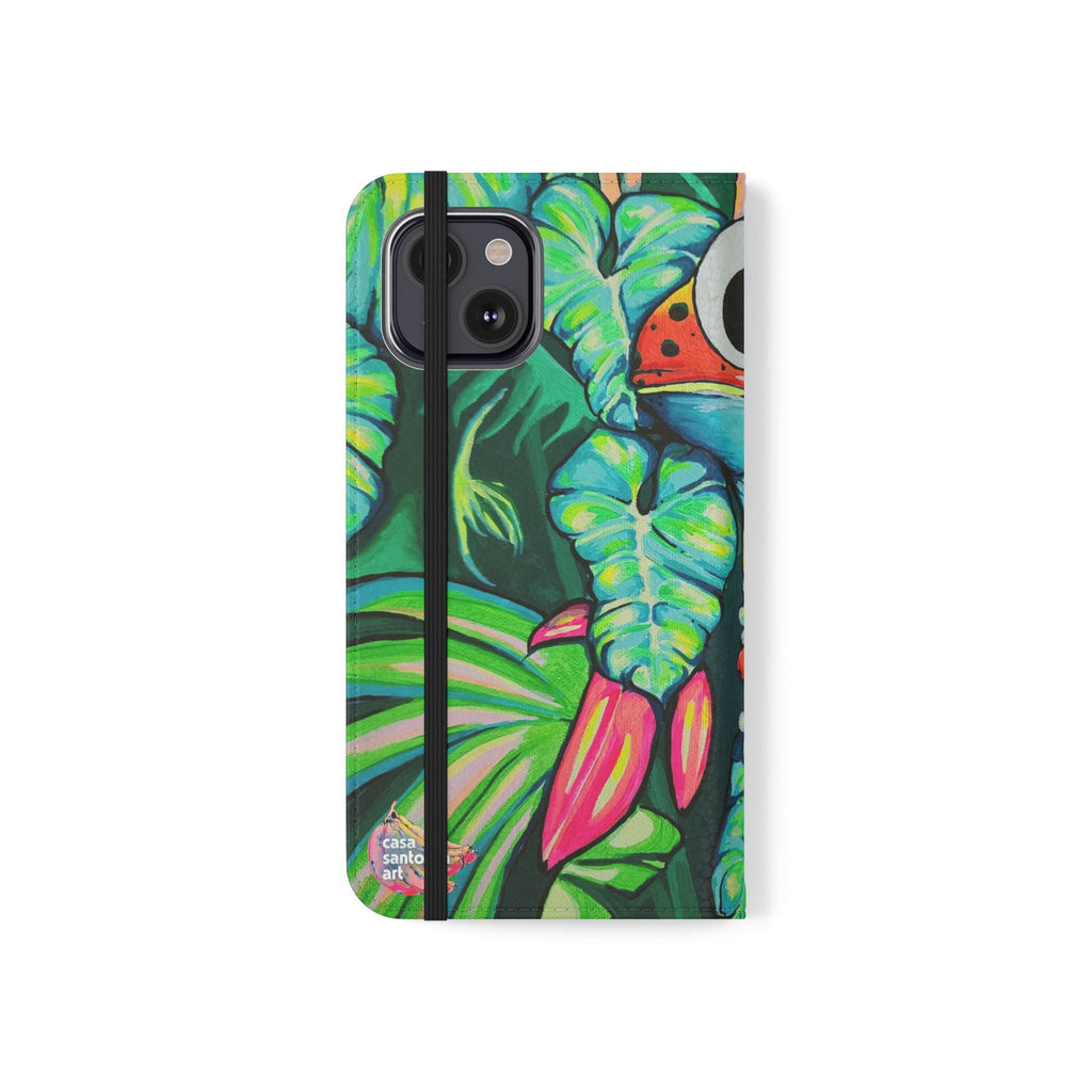 Cyclops Red Frog Flip Phone Case – Wallet Cover with Card Slots
