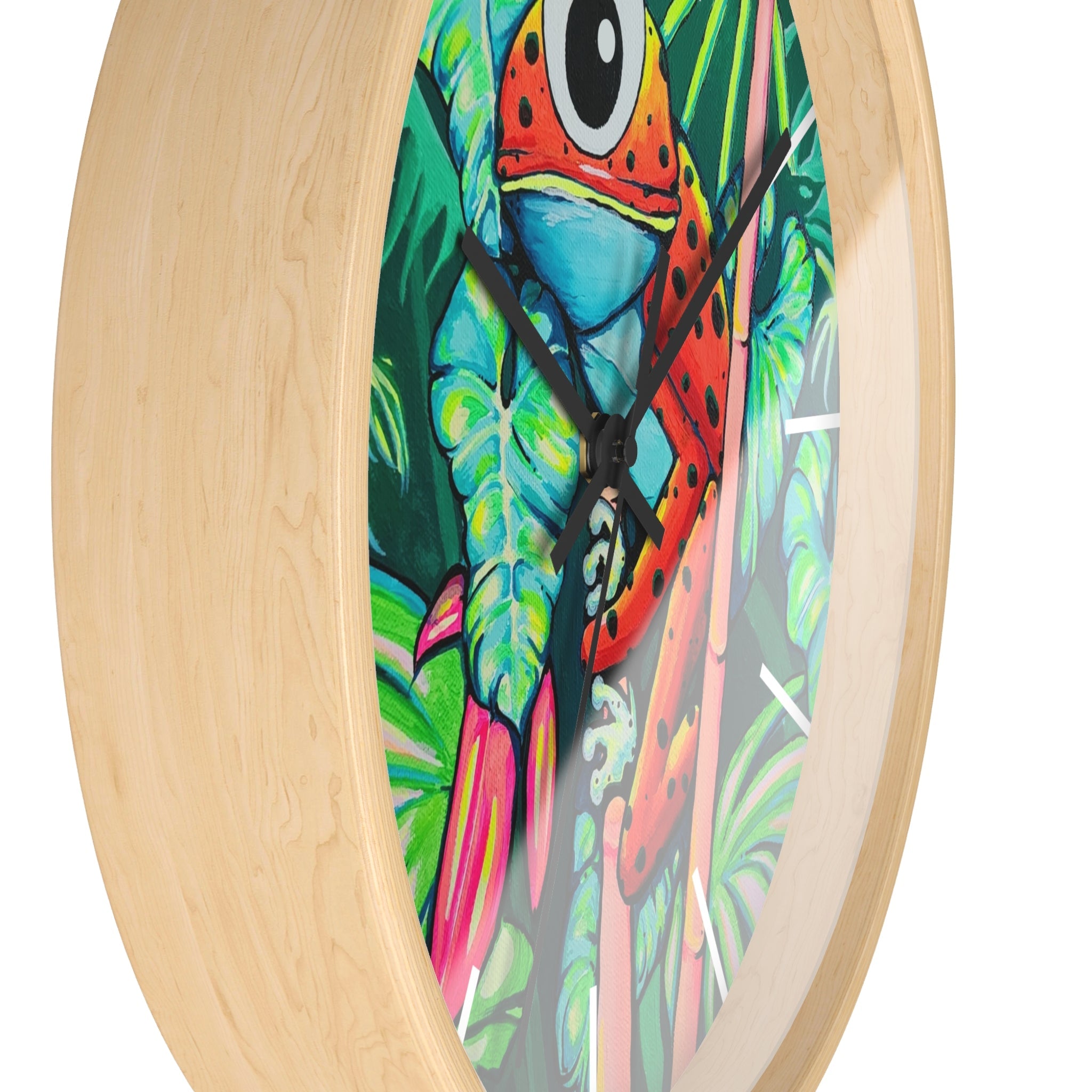Cyclops Red Frog Pop Art Wall Clock