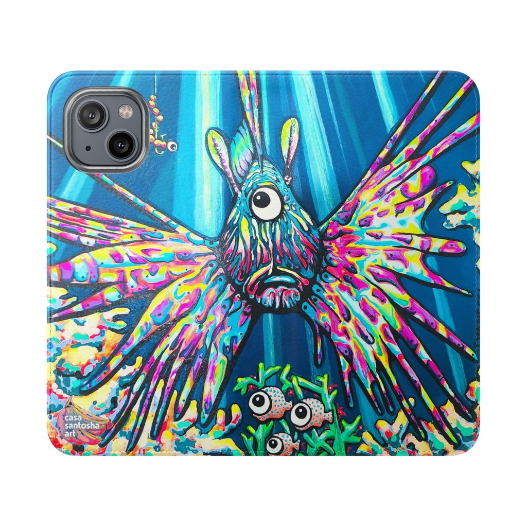 Cyclops Lionfish Flip Phone Case – Wallet Cover with Card Slots