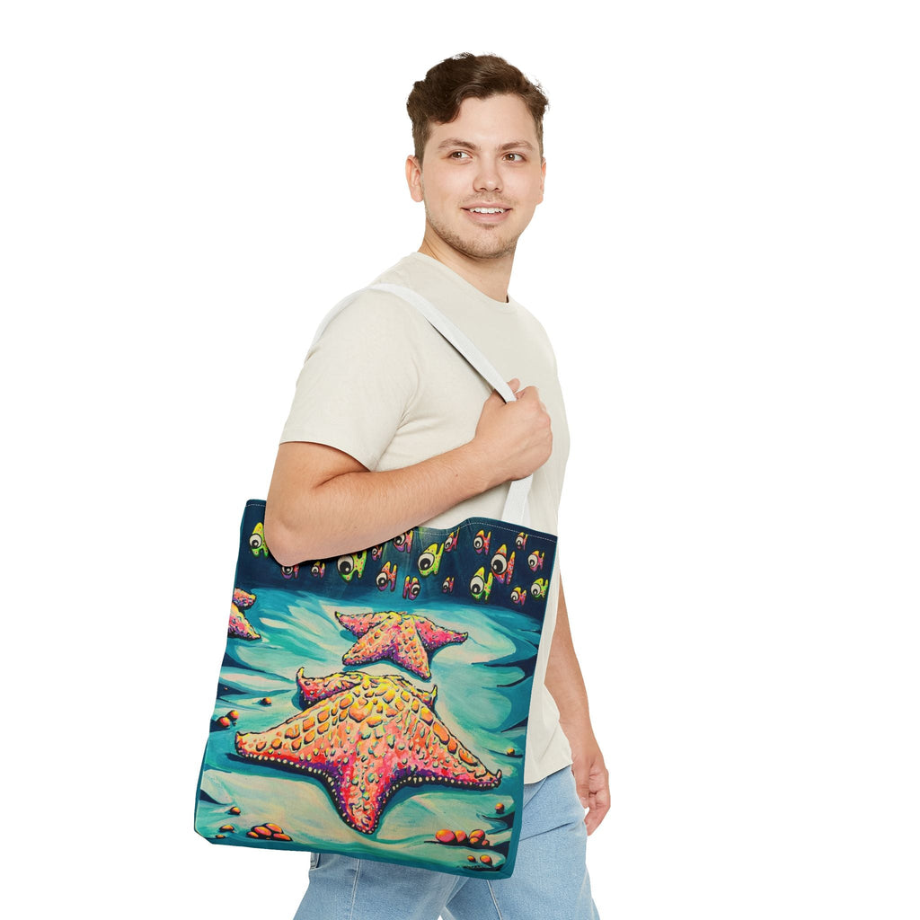 Premium Cyclops Starfish Tote Bag, Original Artist Design, Reusable Shopping Tote, Eco-Friendly