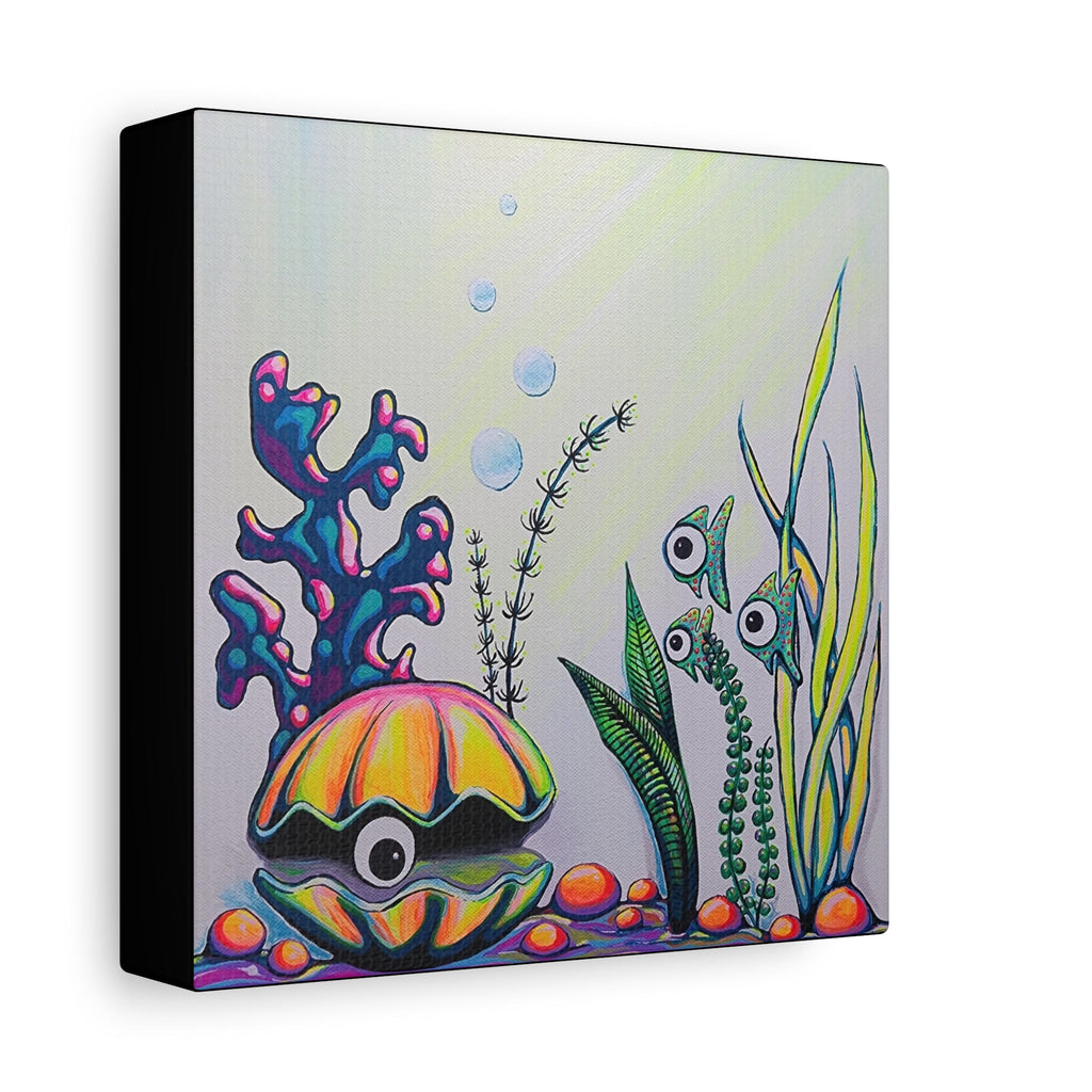 Cyclops Clam Original Canvas Art Print, Wall Decor