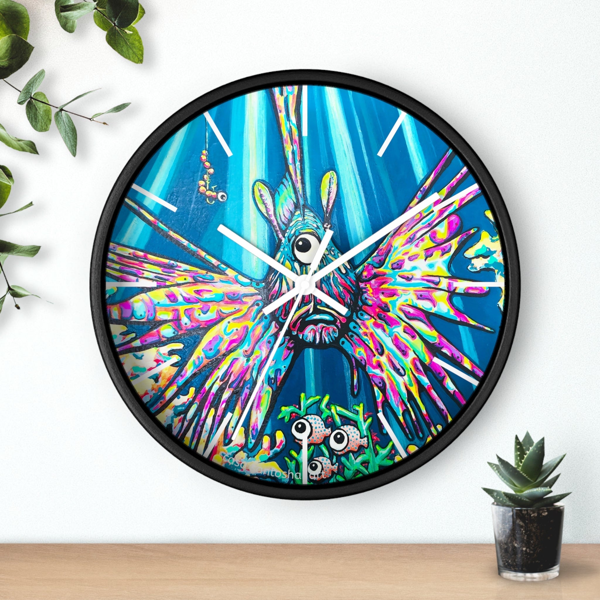 Cyclops Lionfish Pop Art Wall Clock