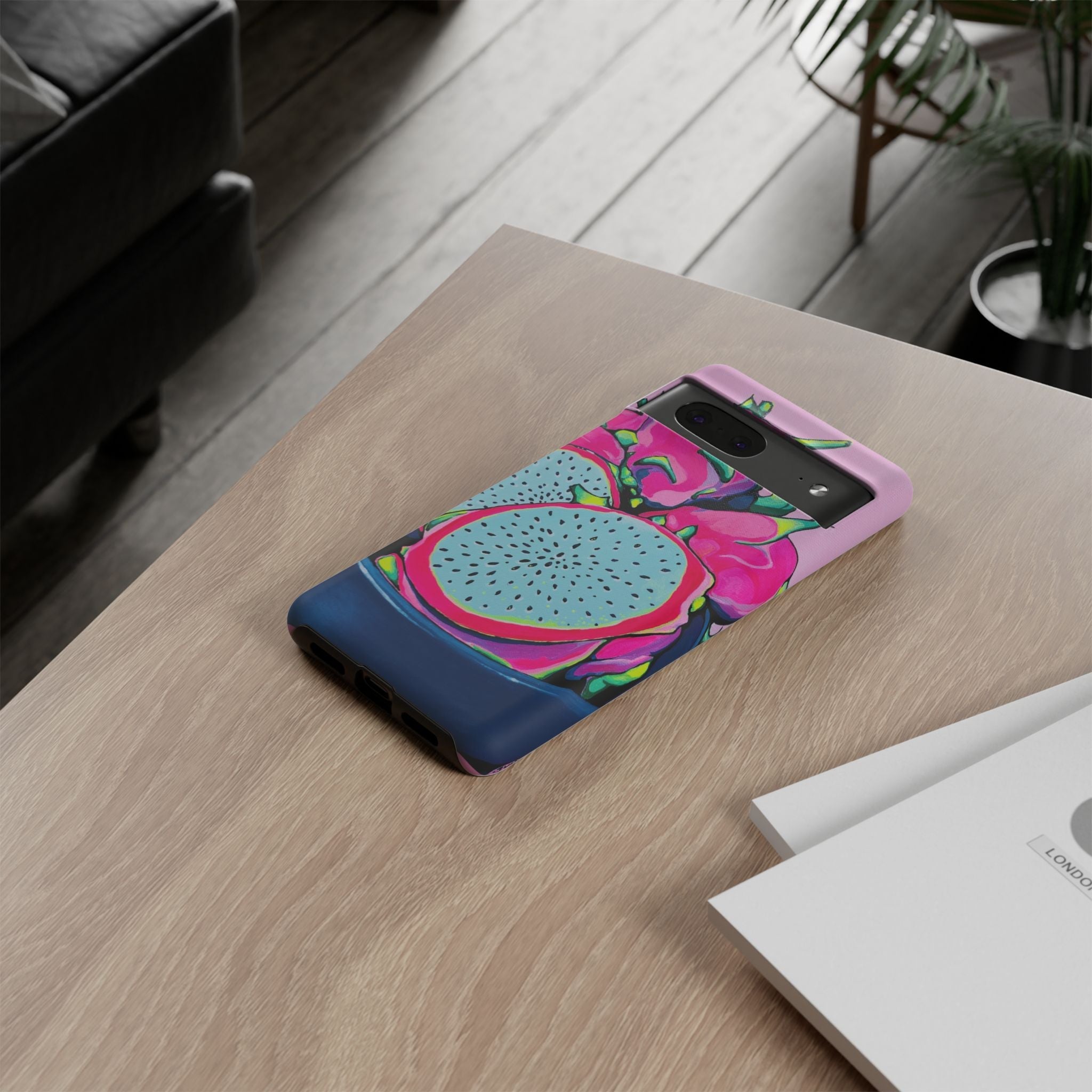 Neon Pink Dragon Fruit Tough Phone Case