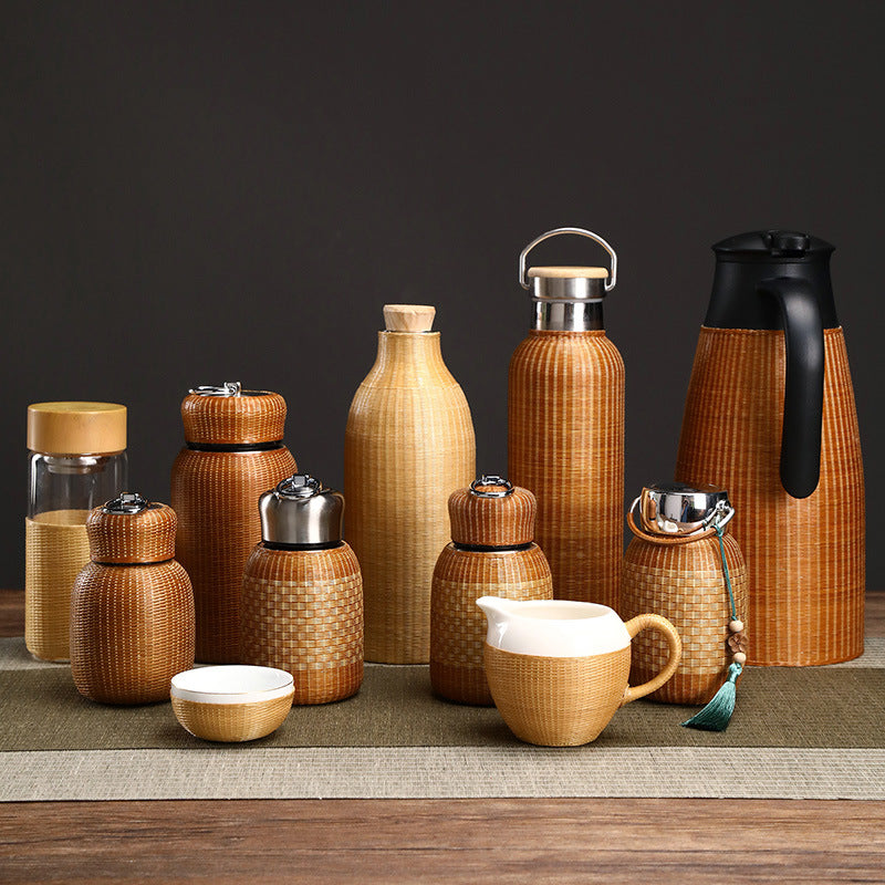 Bamboo Insulated Thermos Cup